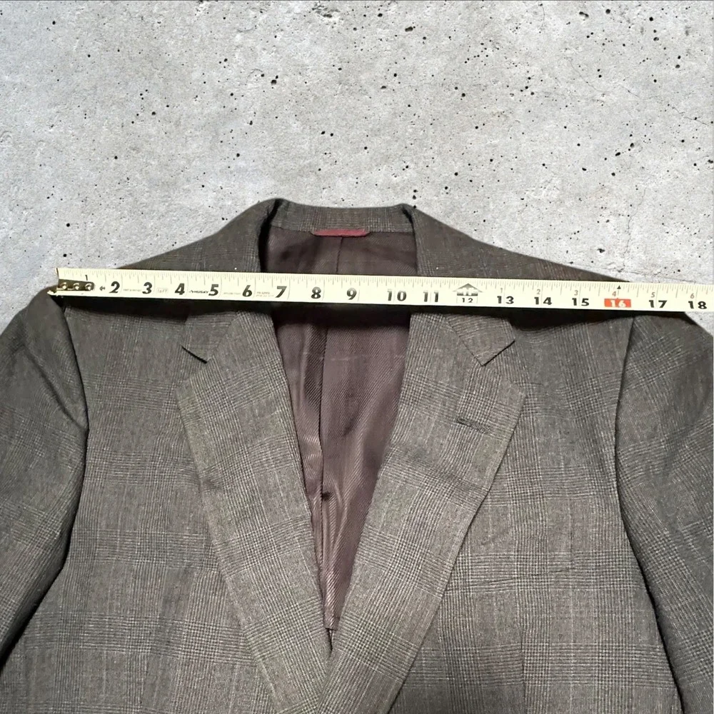 Vintage Hart Schaffner Marx Blue/Gray Wool Blazer Union Made USA Mens Sport Coat